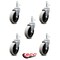 Service Caster 4 Inch Thermoplastic Wheel 1-3/8 Inch Grip Ring Stem Caster SCC, 5PK SCC-GR05S410-TPRS-716138-5 - alternate 3